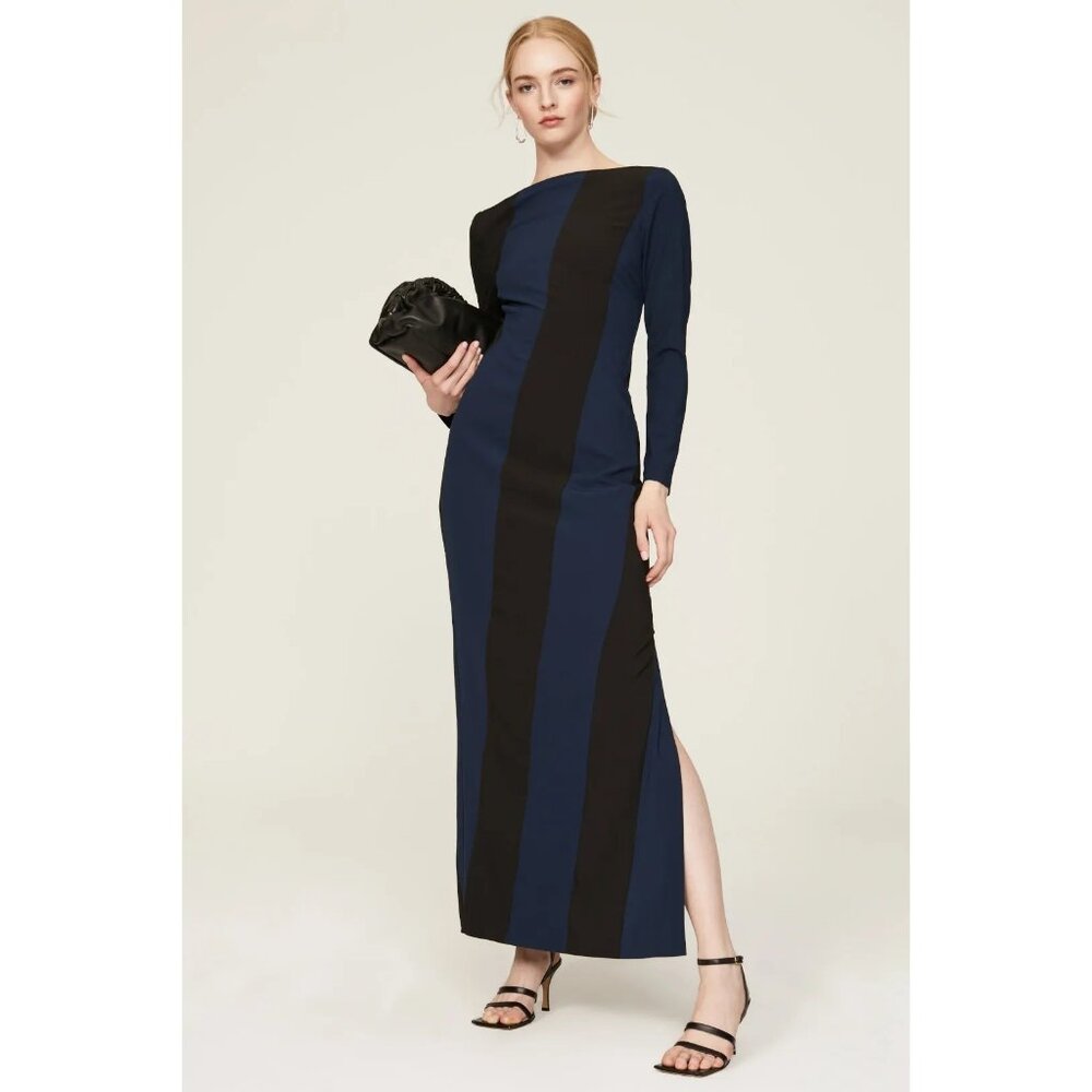 Hutch Navy and Black Long Sleeve Dress